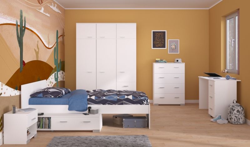 Jugendzimmer Galaxy in Weiß Kinderzimmer Komplett Set von Parisot Möbel in verschiedenen Varianten wählbar