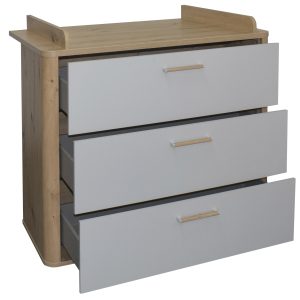 Wickelkommode 0471 03 asteiche kreidegrau matt lack F4 Lilly