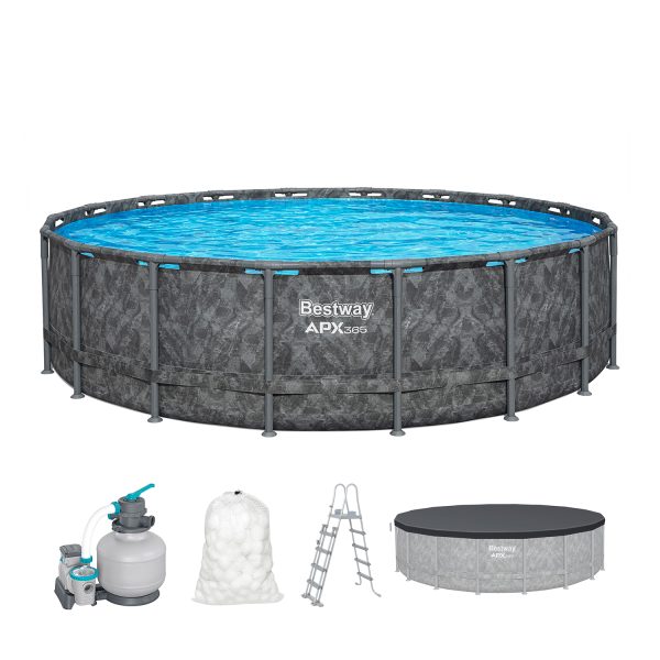 Bestway 561KC APX365™ Frame Pool Ø 549 x 132 cm – Winterfestes Komplettset
