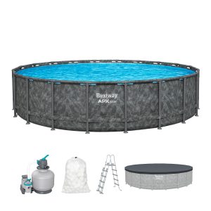 Bestway 561KE APX365™ Frame Pool Ø 610 x 132 cm – Winterfestes Komplettset